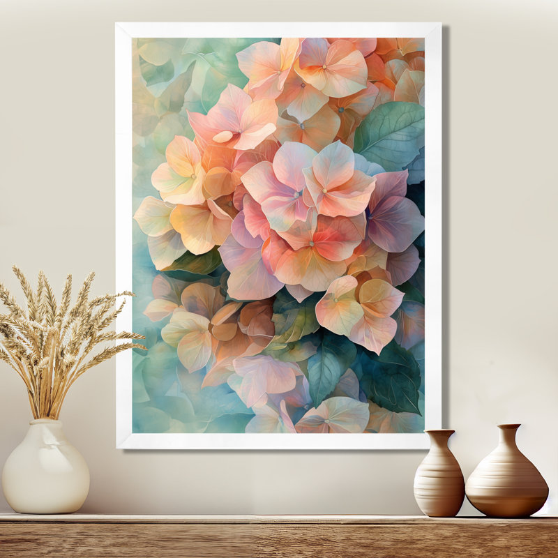 Ashley - Floral Wall Decor, Reproduction encadrée d'une seule photo, H 20 po x l 12 po, Blanc