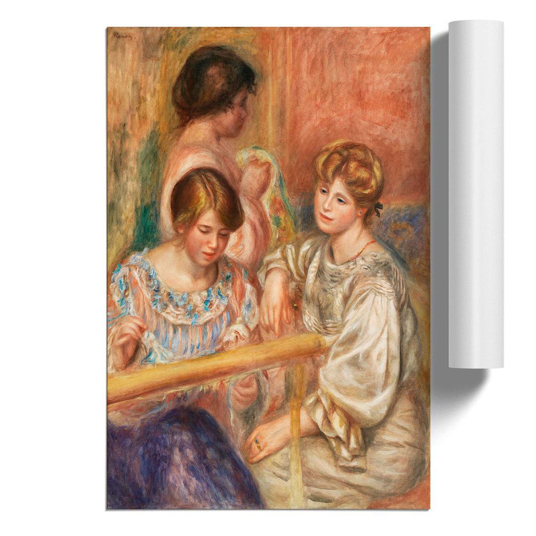 Embroiderers by Pierre Auguste Renoir - Frameless Print