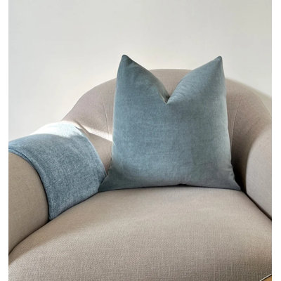 Green Solid Velvet Throw Pillow Cover