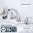 Aleasha Widespread Bathroom Sink Faucet, 3 Hole Faucet With Pop-Up Drain-89200506