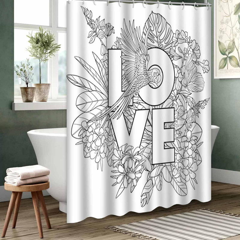 Rideau de douche vert imperméable, rideaux de douche pour la salle de bain avec 12 crochets, L 72 po x l 72 po