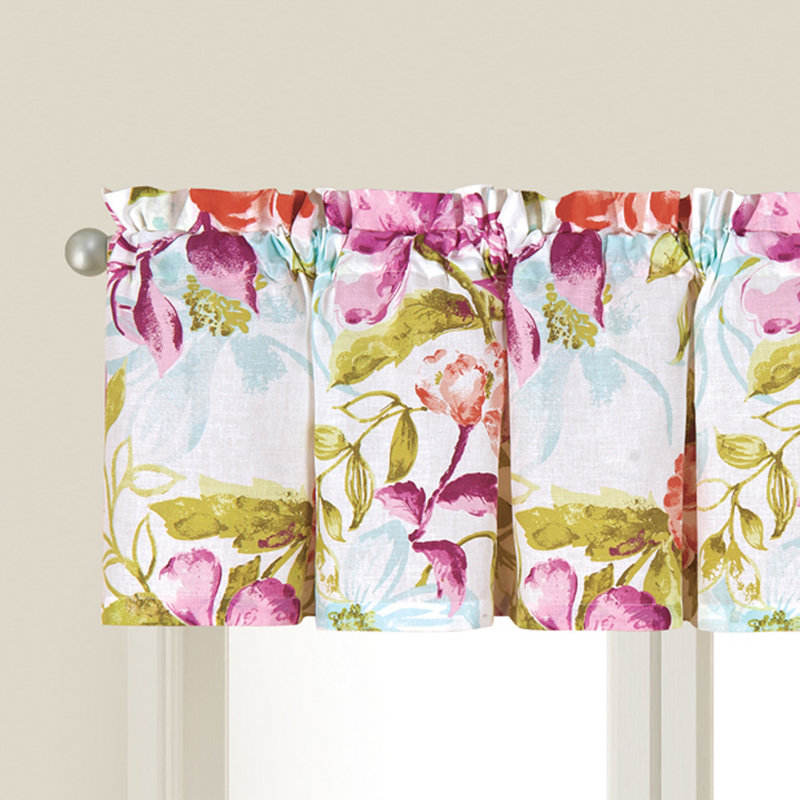 Clara Cotton Green Valance Window Treatment