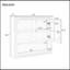 Armoire murale de salle de bain 32 po avec miroir, armoire à pharmacie murale avec 4 tablettes, armoire de rangement avec porte à miroir et tablettes réglables