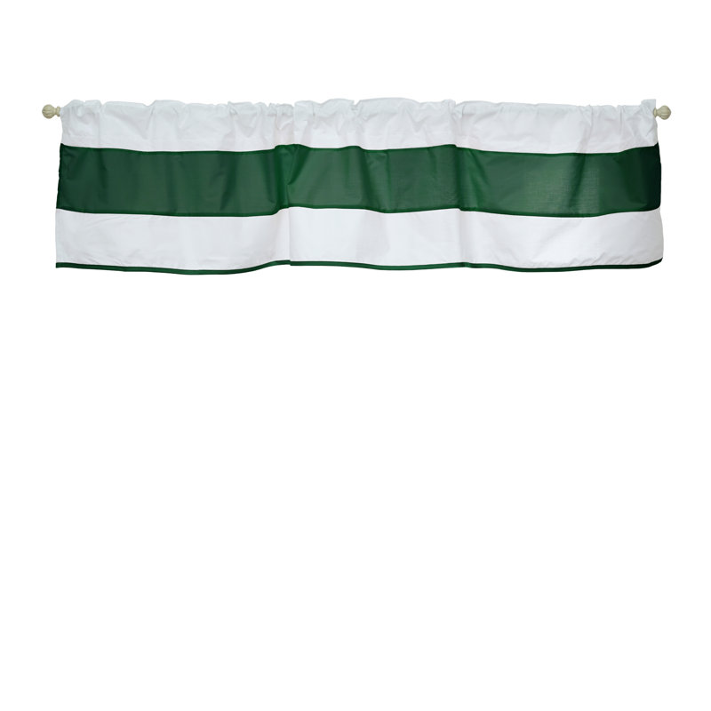 Cantonnière sur mesure en mélange de coton rayé Lilly, Vert