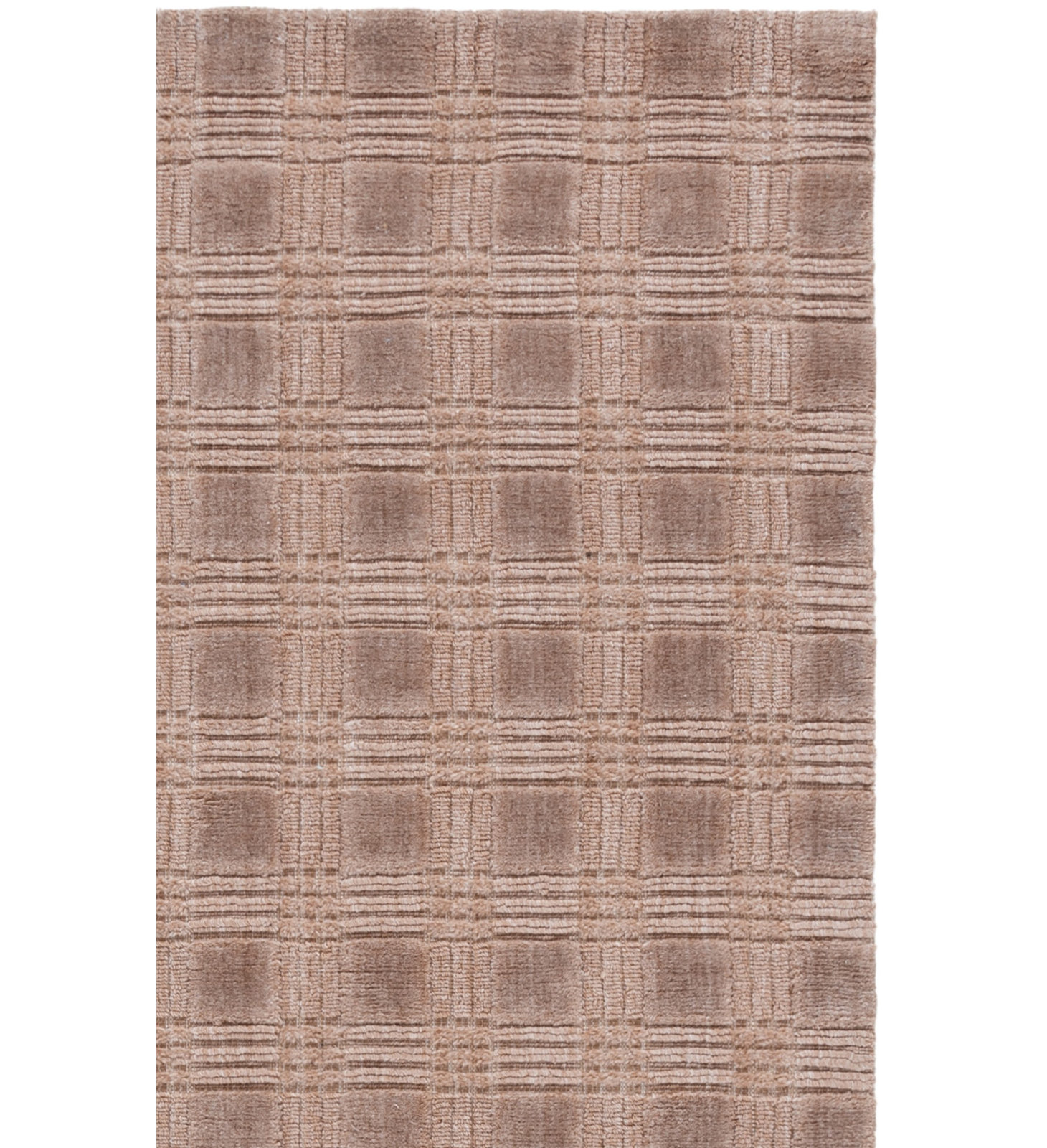 Hand-Loomed Plaid Performance Rug, Rectangle 3' x 5'