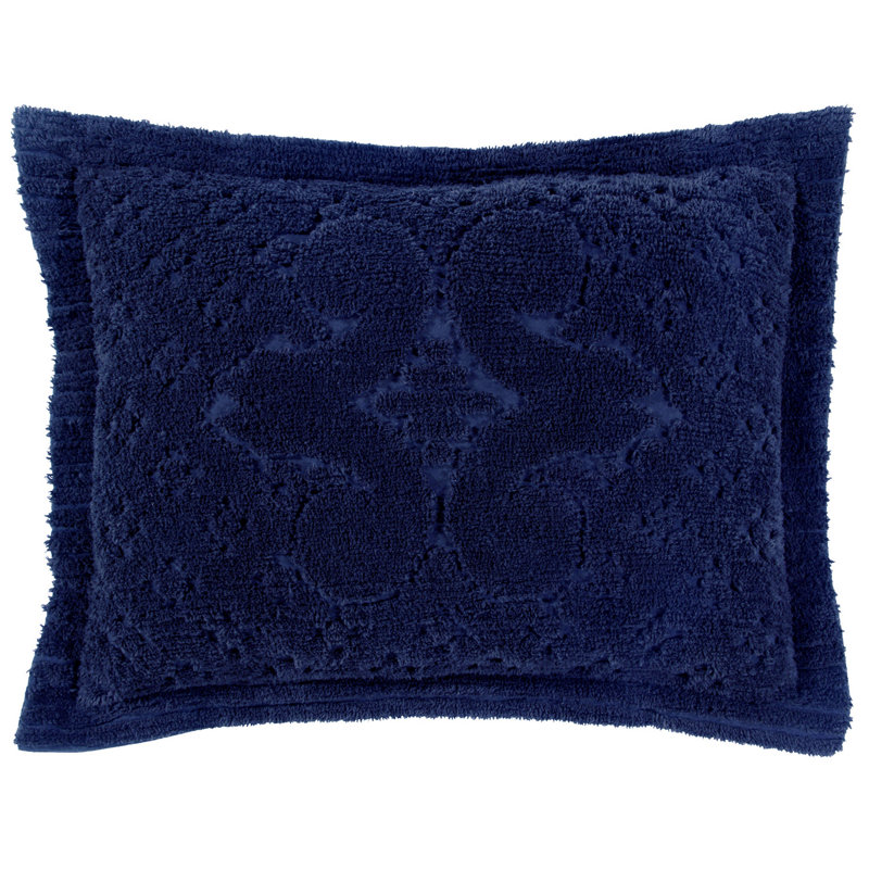 Housse de coussin 100% coton Ashille, Marine, Taie décorative standard