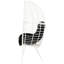 Méridienne de patio confortable avec coussin noir et blanc en mousse pour l'extérieur