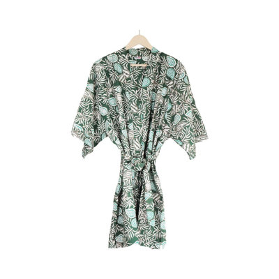 Plain Weave / Muslin Girl / Woman+ Mid-Calf Bathrobe with Pockets