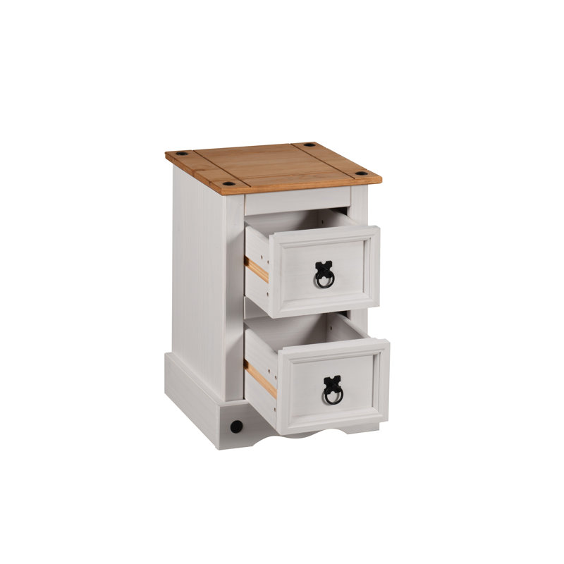 Aticus 36cm W Solid Wood Bedside Table