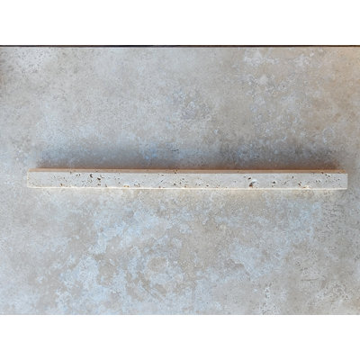 12" x 0.5" Honed Travertine Pencil Liner Tile Trim in Ivory