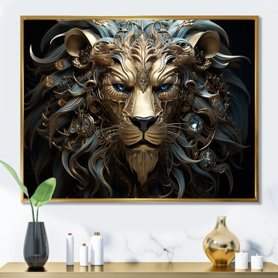 «Radiant Luminous Bronze Lion II», reproduction sur toile