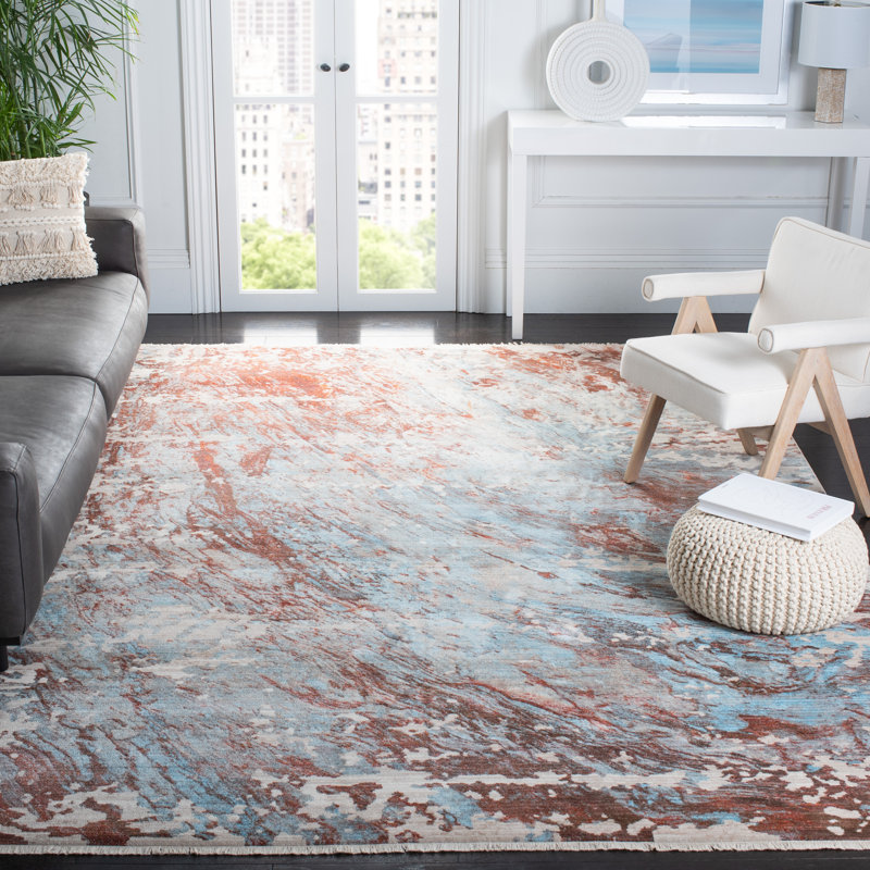 Vintage Persian Performance Abstract Rug, Rectangle 4' x 6'