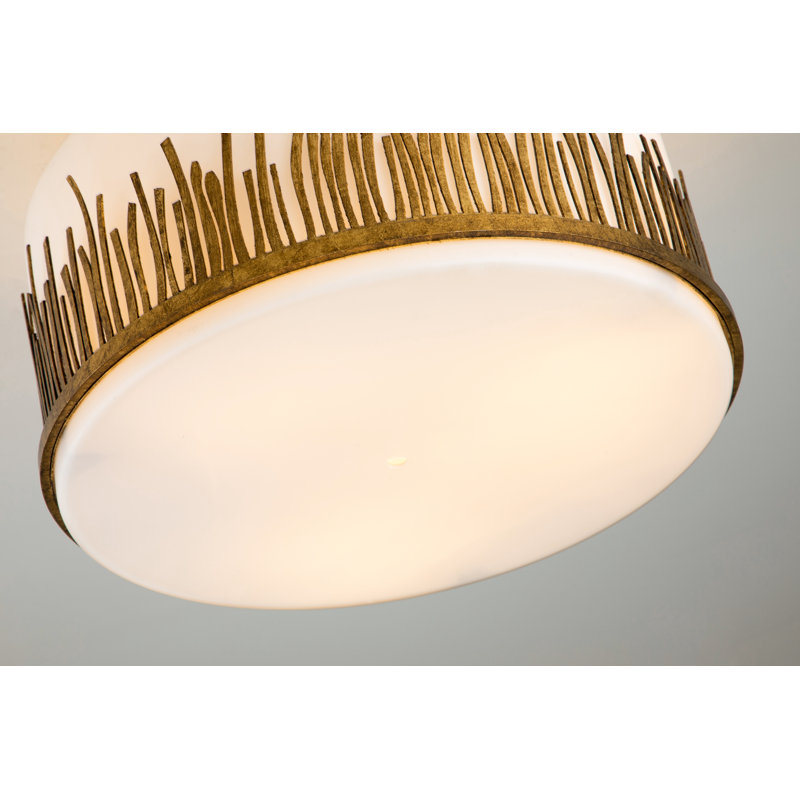 Sawgrass Semi-Flush Light In Gold, Gold