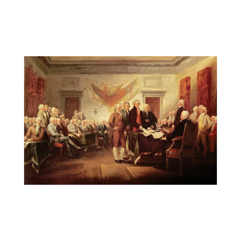 Declaration Of Independence, C.1817 (US Capitol Collection) by John Trumbull - Wrapped Canvas Print