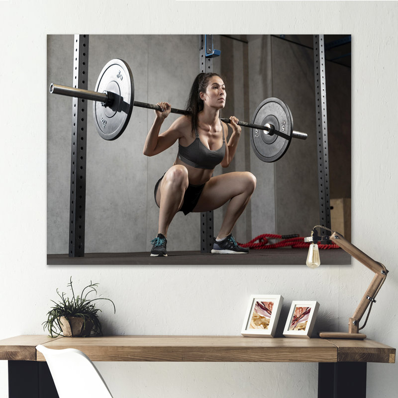 «Woman Bobystructioning Workout I» sur toile, Toile tendue, H 16 po x l 32 po x P 1 po