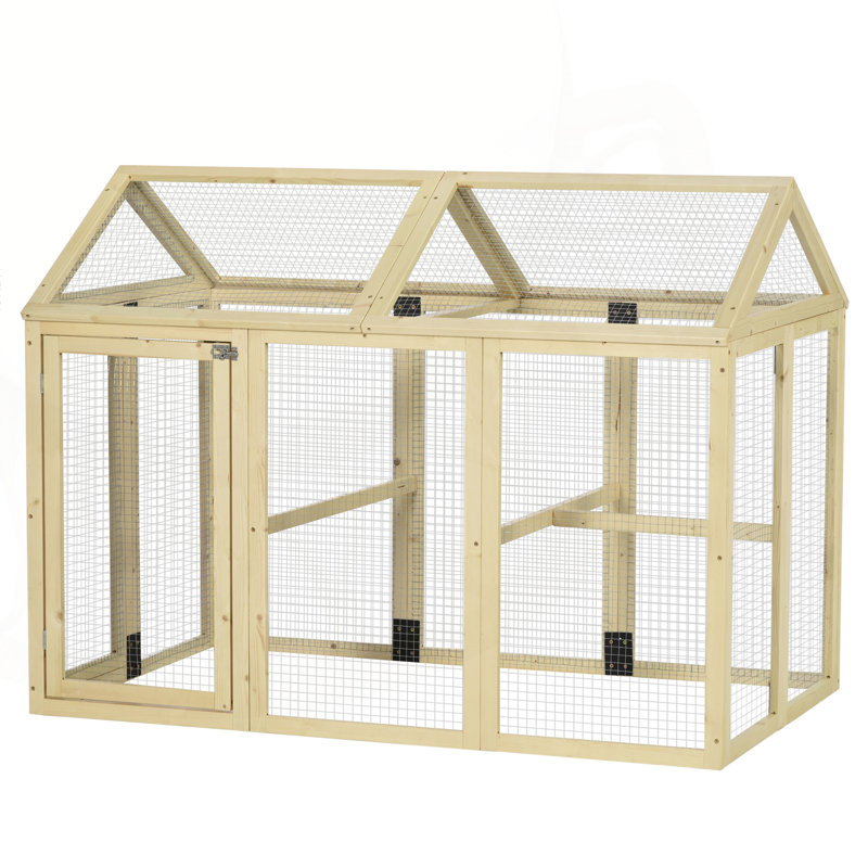 Poulailler en bois polyvalent avec une course spacieuse et de multiples caractéristiques pour les poules heureuses