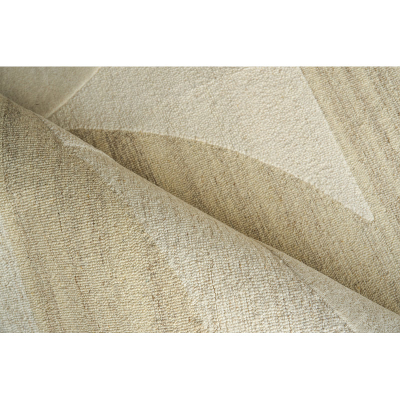 Armandi Hand Tufted New Zealand Wool Beige/Ivory Area Rug, 8'X10'