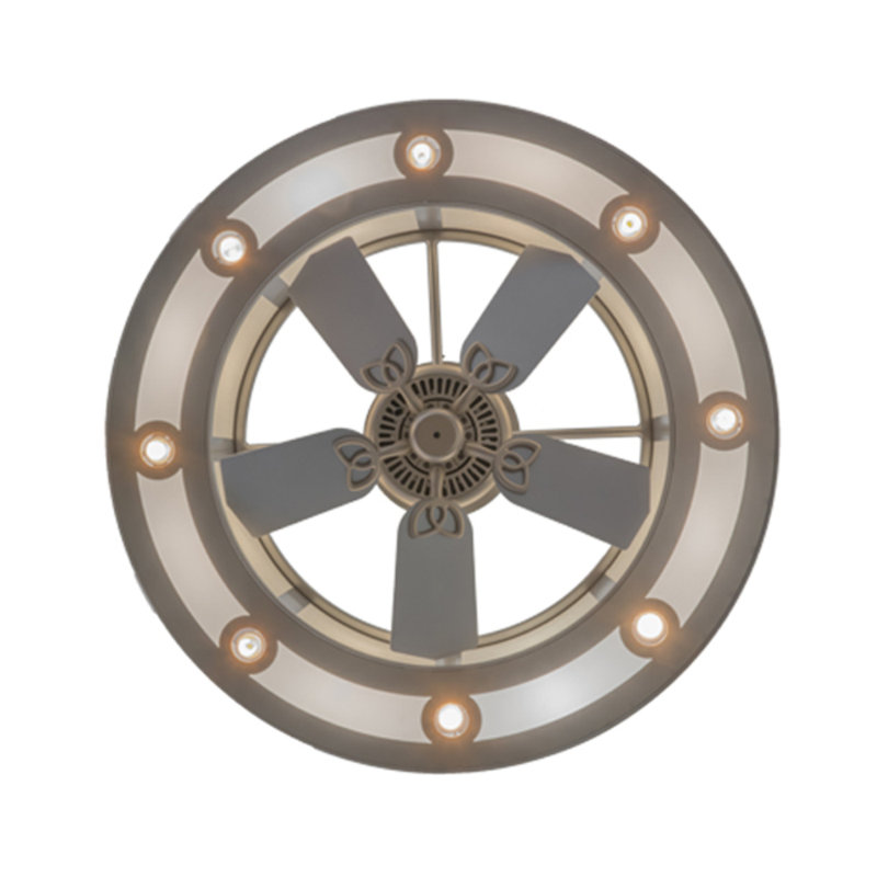 Smythe Craftsman Downrod Flush Mount Ceiling Fan
