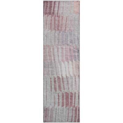 Premium Machine Washable Mayfield AMF2271 Striped Rug