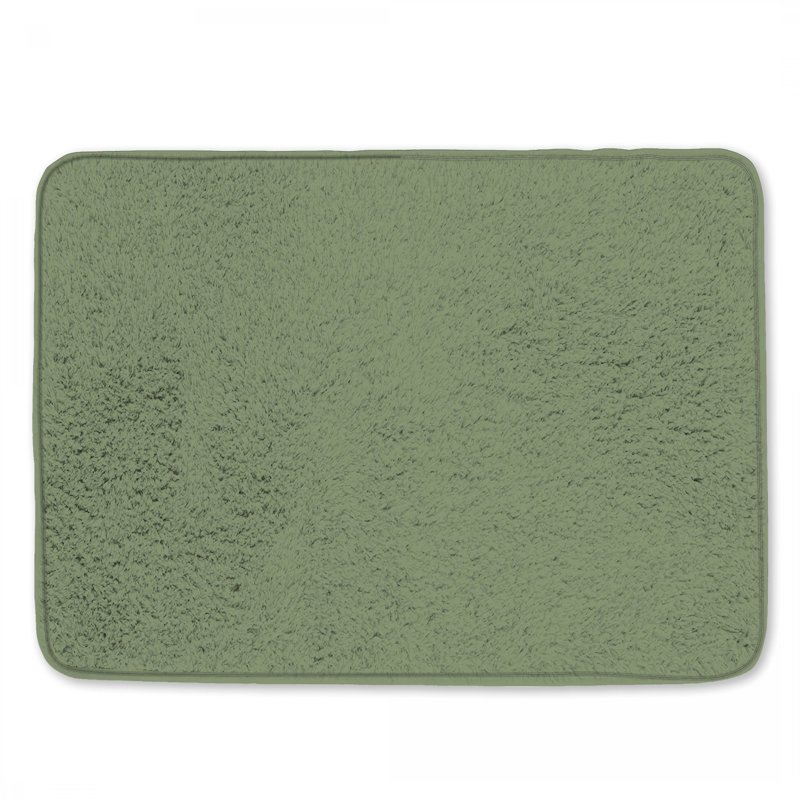 Tapis de bain uni vert clair, L 34 po x L 21 po