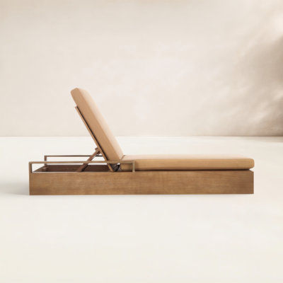 Azul 78" Eucalyptus Patio Chaise Lounge