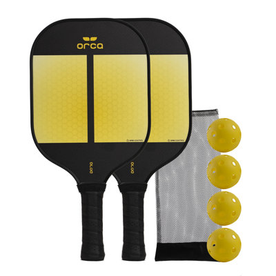Orca Amity Carbon Fiber Pickleball Paddle 2-Pack USAPA Approved Deluxe Combo Set