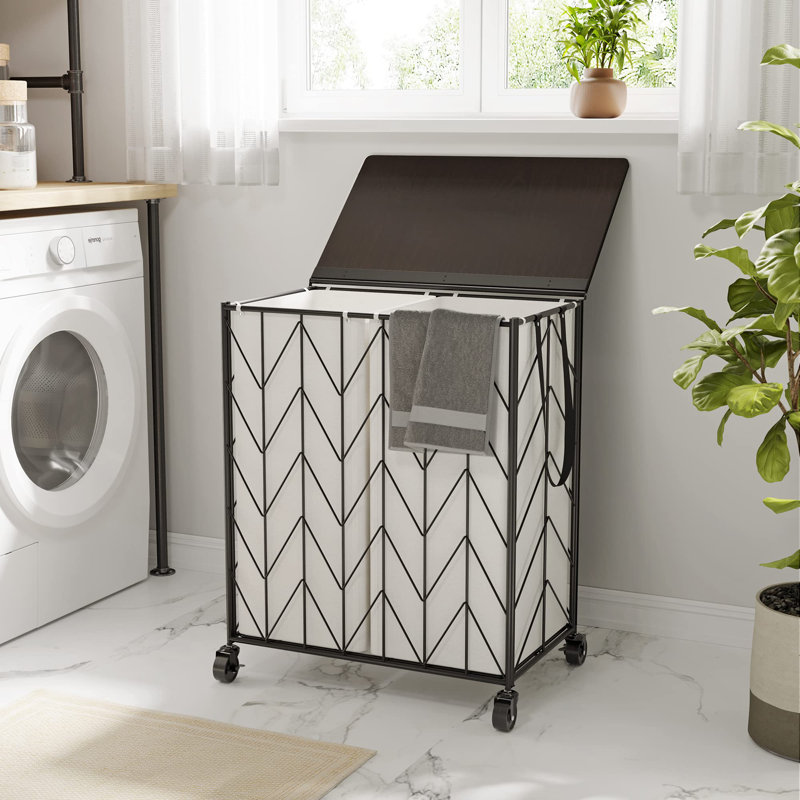 Laundry Basket With Wheels, Heavy Duty Laundry Hamper