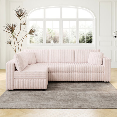 Rose en forme de L 4 Et élégant. Fabrication de qualité. Coussins amovibles pour l'hygiène. Améliore le style pratique et modulaire de la maison 4. Tissu. Oreillers lavables. Ajoute de l'élégance à