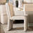 Bounty - Modern Beige Fabric + Antique Brass Dining Chair