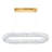 31.5'' Gold Ring Pendant Light For Kitchen Island Modern Linear Oval Crystal Chandeliers 