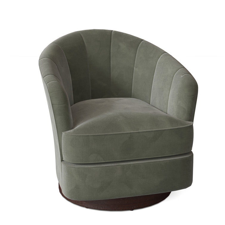 Tipsy Upholstered Swivel Barrel Chair
