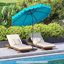 Parasol de patio 10 pi avec réglage de l'inclinaison de la manivelle et volants avec dessus ventilé et 8 nervures-961065343