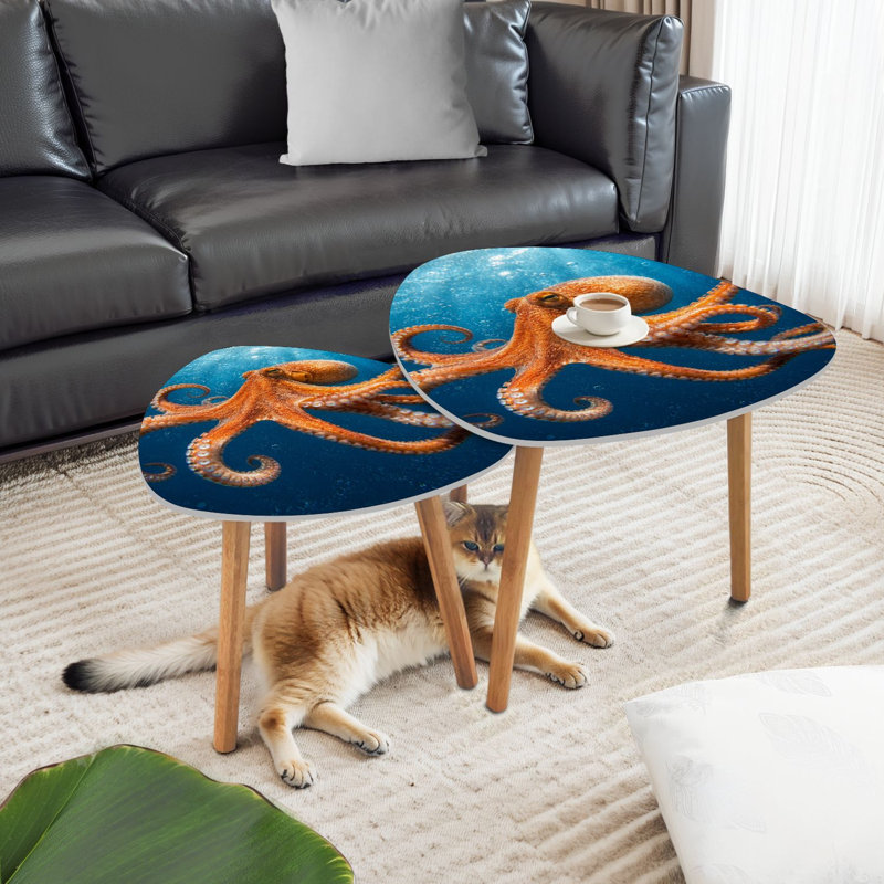 Ensemble de 2 tables basses gigognes Triangle