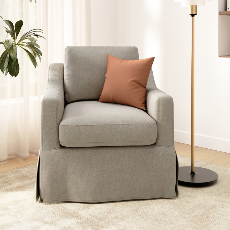 Fauteuil d'appoint pivotant avec housse, Sable