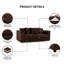 Duvert Two Piece Chenille Sofa Set – Fixed Back Cushions, Non-Slip Seating-1632360337