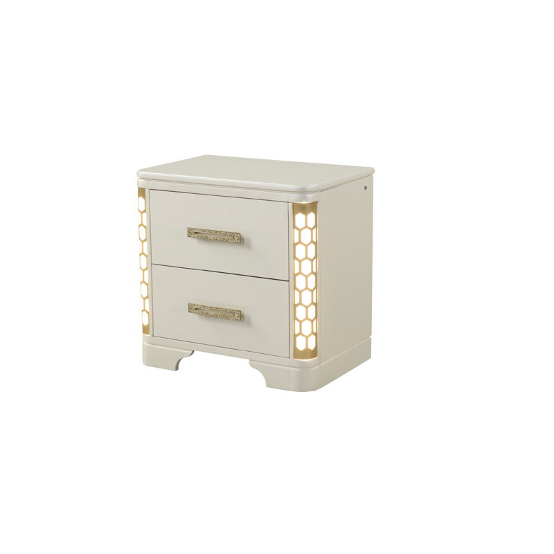 Table de chevet 2 tiroirs Jasmine