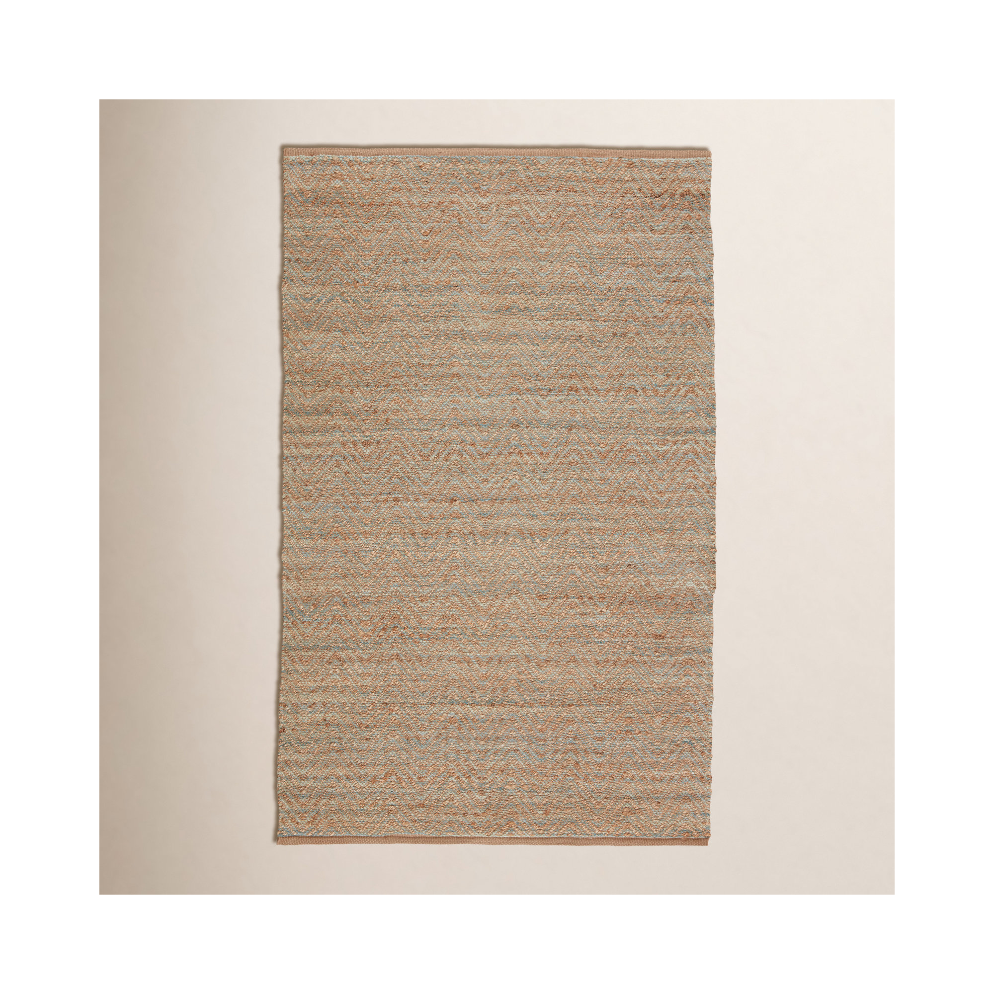 Caroline Handmade Candied Ginger/Frosty Green Rug, Rectangle 2'6" x 4'