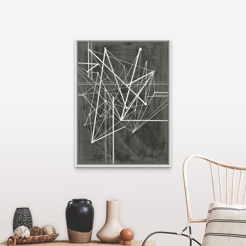 « Vertex I » par Ethan Harper-impression d’art graphique, Cadre blanc, H 42 po x l 32 po x 1,75 po