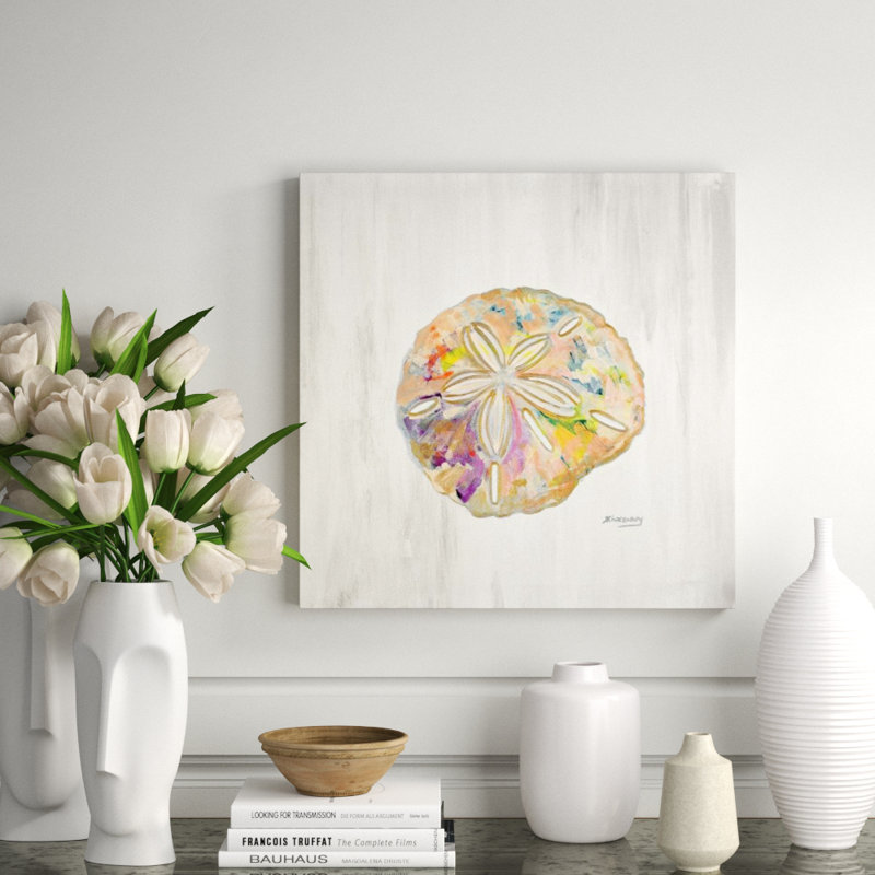 Sand Dollar Painting by JP Kilkenny, 24" H x 24" W x 1.5" D, Glass Coat