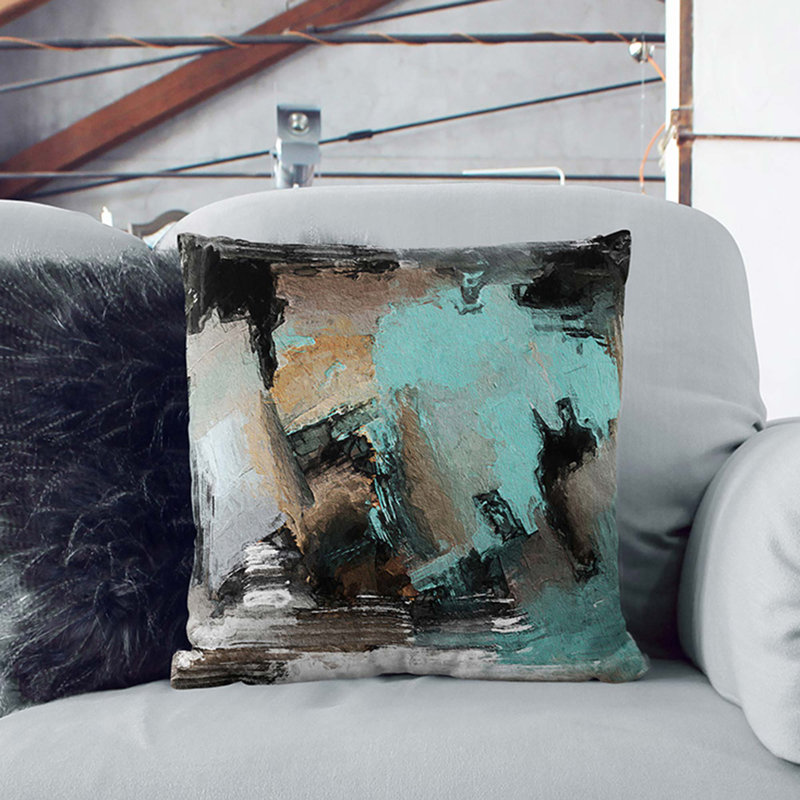 Abstract Square Throw Cushion, 55 x 55 cm