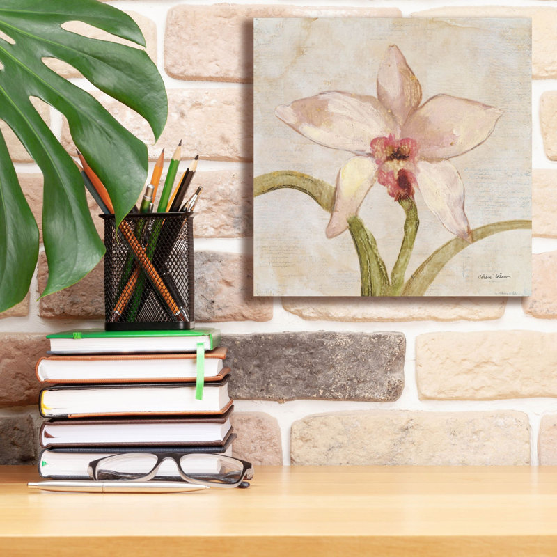«Orchid 1» par Cheri Blum, art mural sur toile, H 12 po x l 12 po x P 0,75 po