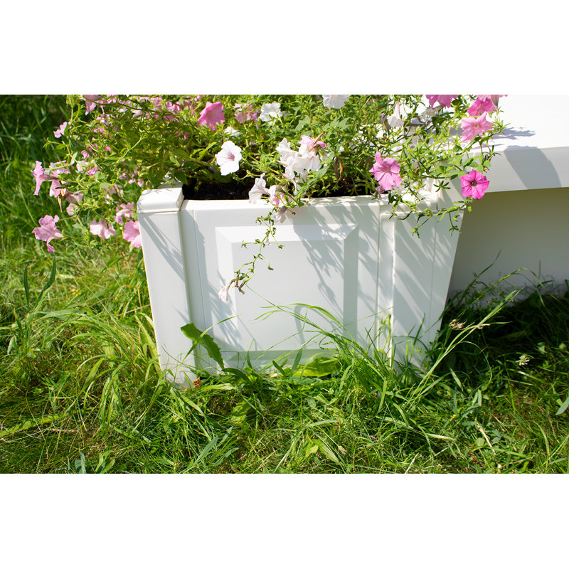 Zirke Wood Garden Bench, White