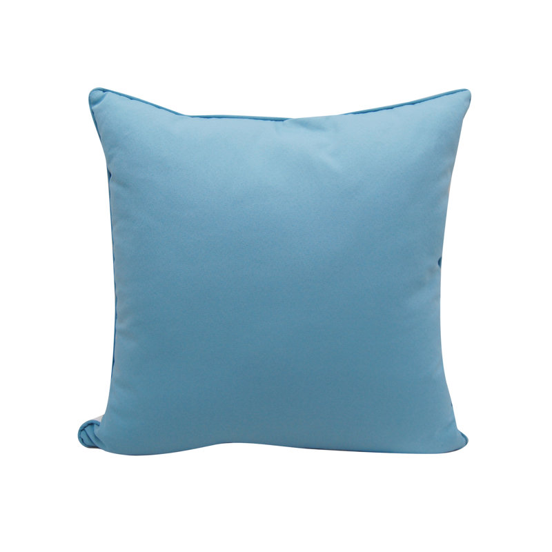Sea Glass Embroidered Turtle Square Throw Pillow