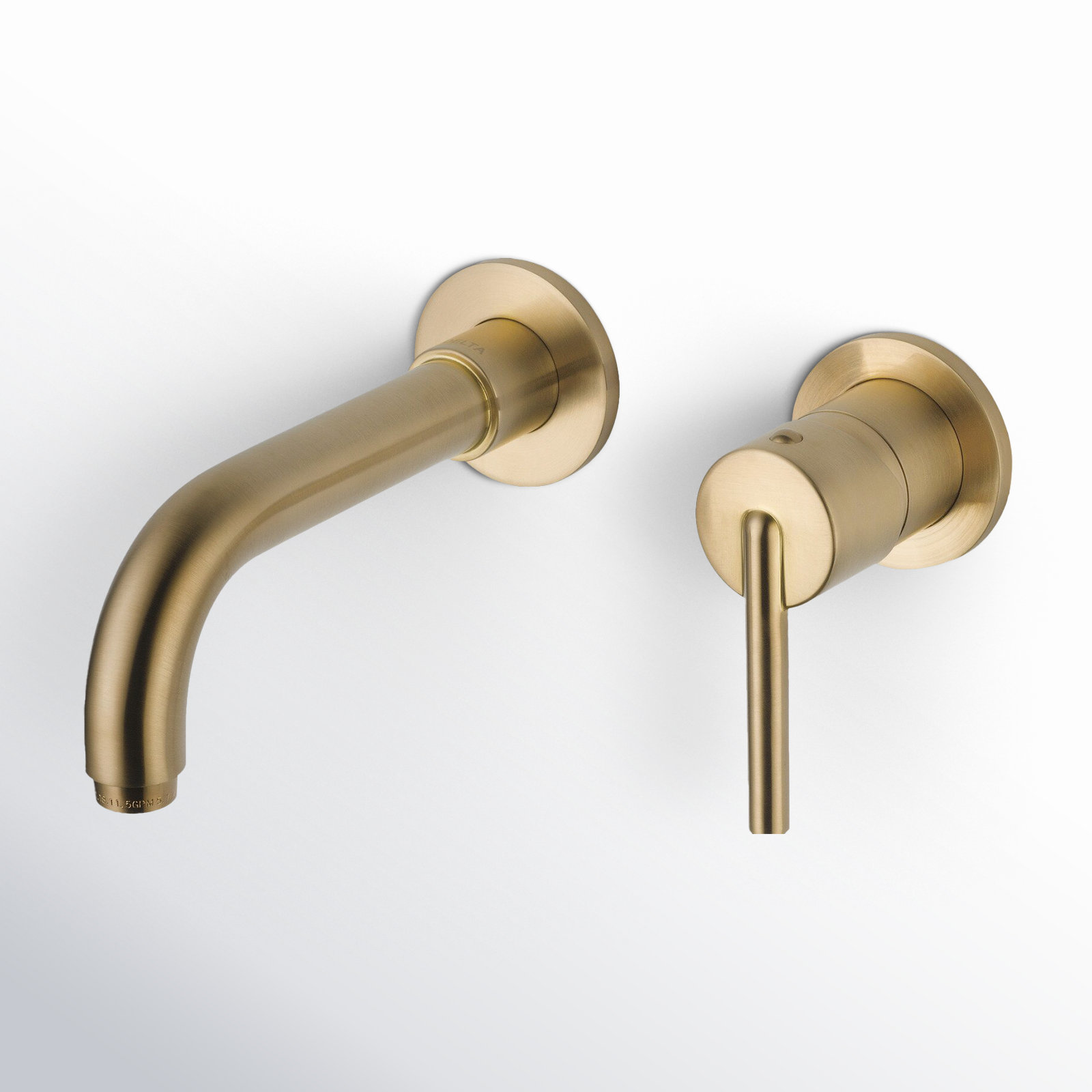 Trinsic Wall-Mounted Bathroom Faucet, Brilliance Champagne Bronze