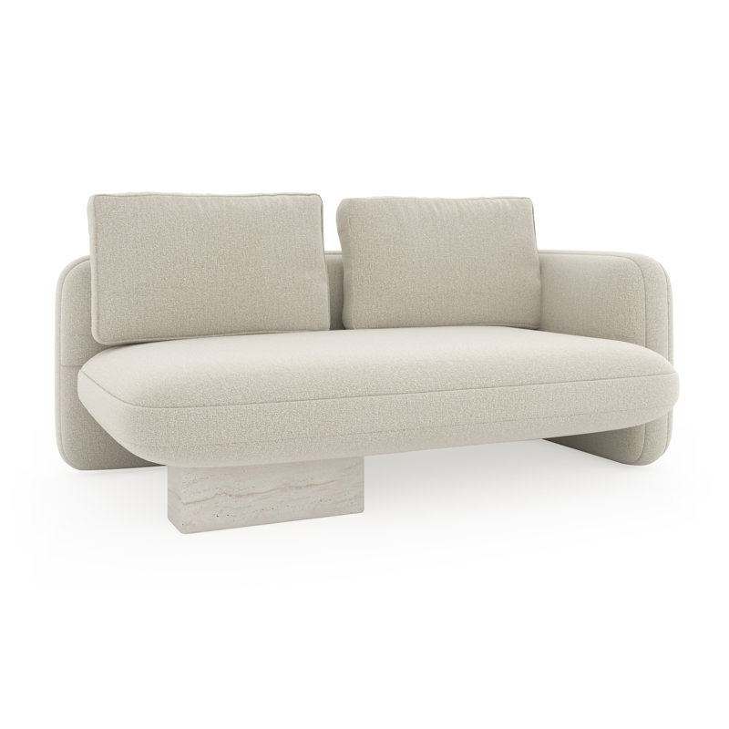 Overlap Raf Loveseat Ecru