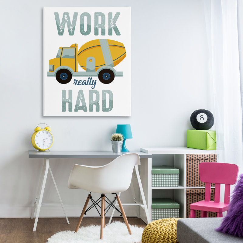 Work Really Hard Phrase Canvas Wall Art by Marcus Prime bp-981_CN, 48" H x 36" W