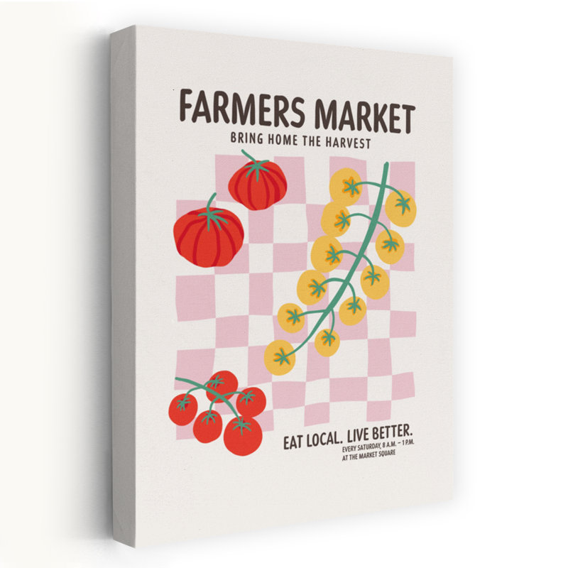 «Farmers Market Tomatoes Rustic Cherry», art mural, H 18 po x l 12 po