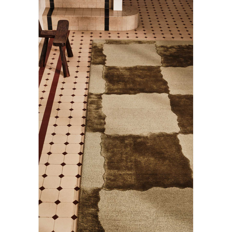 The Rug Company X Kelly Wearstler Arwen Area Rug, Moss, Rectangle 12' x 16'