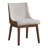 Hakon Upholstered Side Chair in White and Brown