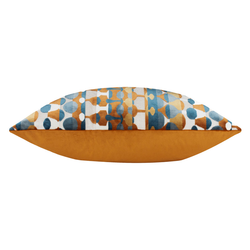 Metro Abstract Rectangular Throw Pillow Cover, Blue/Orange